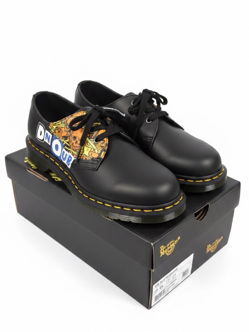 Dr. Martens Black Leather 4161 1461 Metallica Damage tour